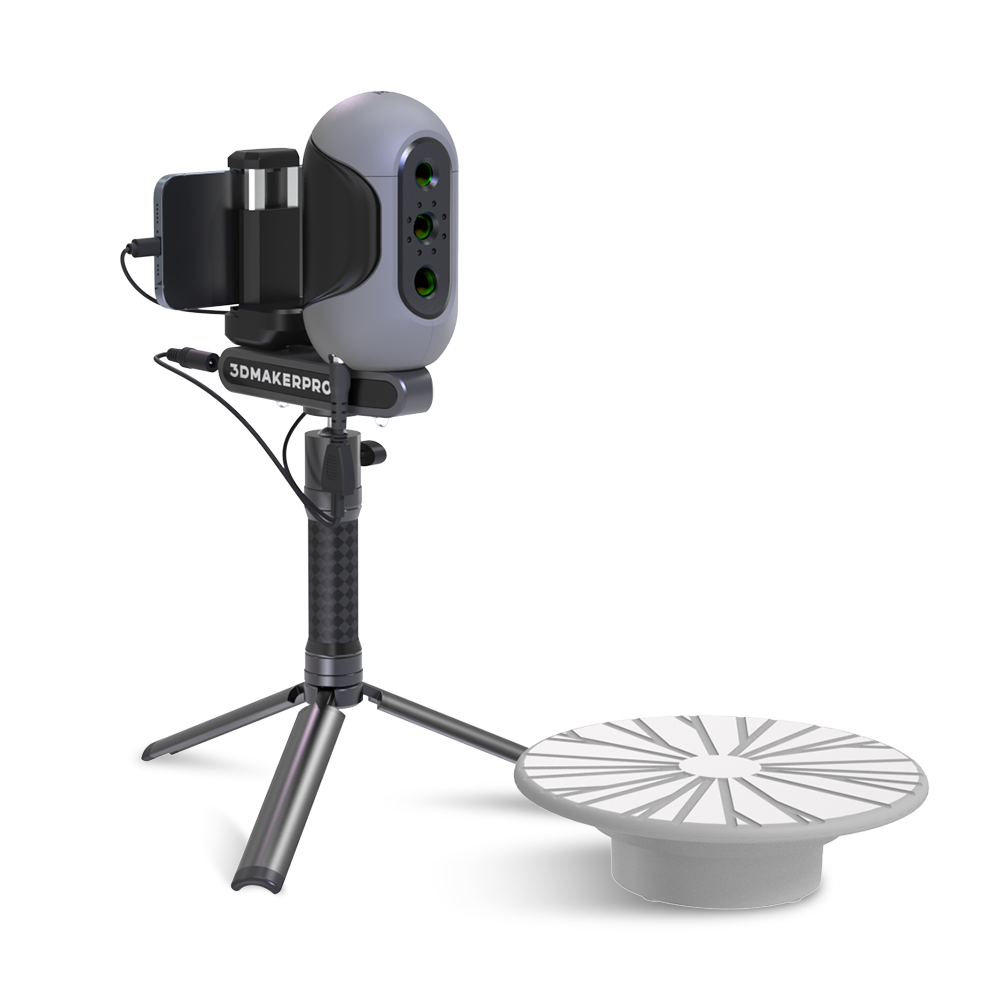 Portable 3D scanner with tripod and turntable for accurate 3D modeling at Setterox UAE