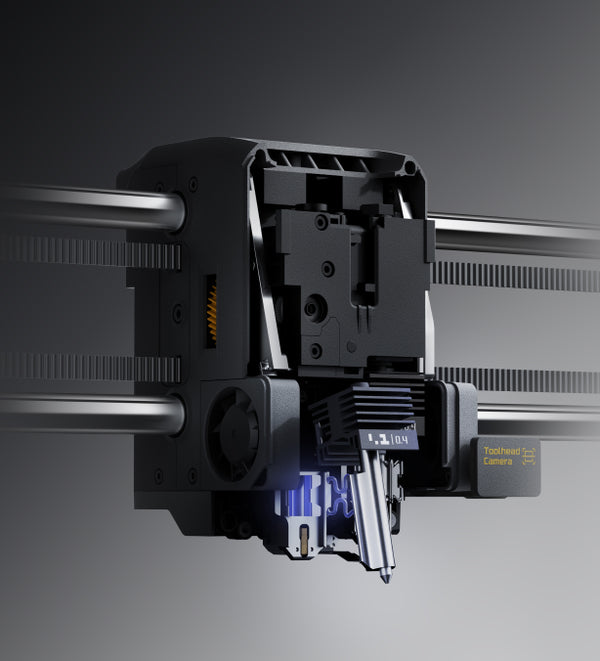 Tool-free nozzle swap.